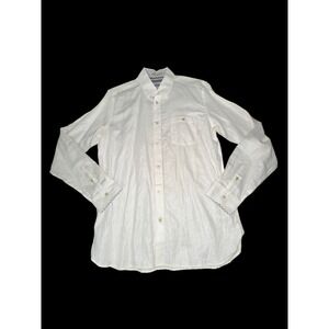 Ted Baker Button Down Shirt Mens Size 4 Large White Long Sleeve Button Up
